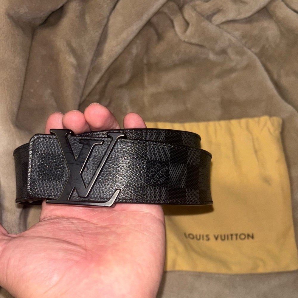 Louis Vuitton Black Checkered Belt Bag